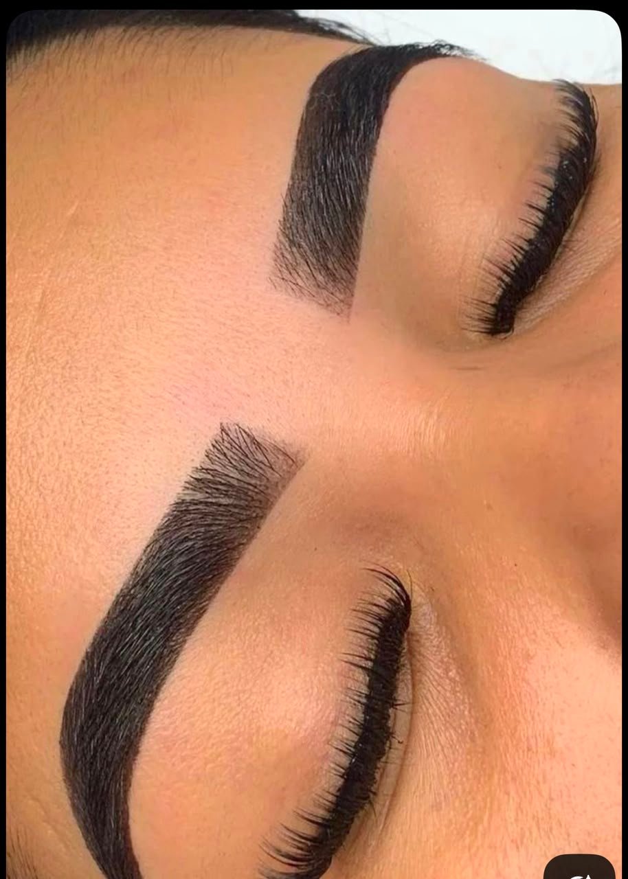 Defined brows and lashes